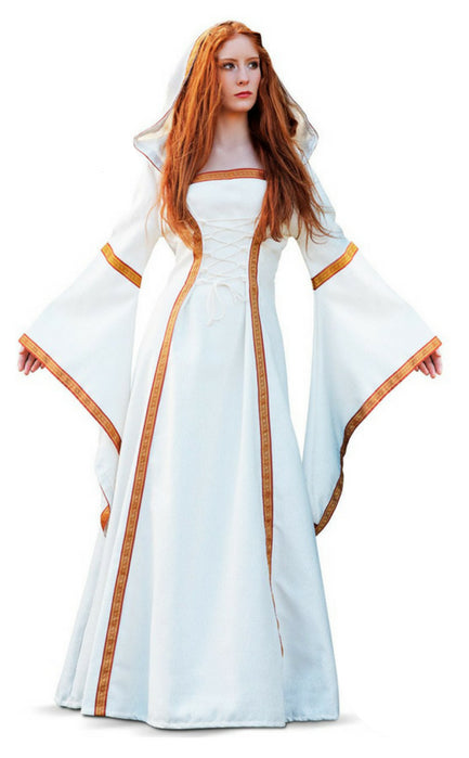 Vestido de Princesa Medieval Beige para Mujer Princesas y Damas Medievales Limit Sport
