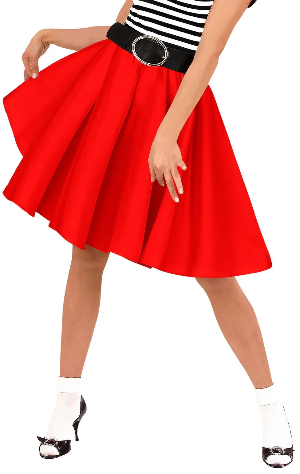 Falda Grease Roja Estilo Pin Up Complementos Grease Años 40 - 50 Widmann