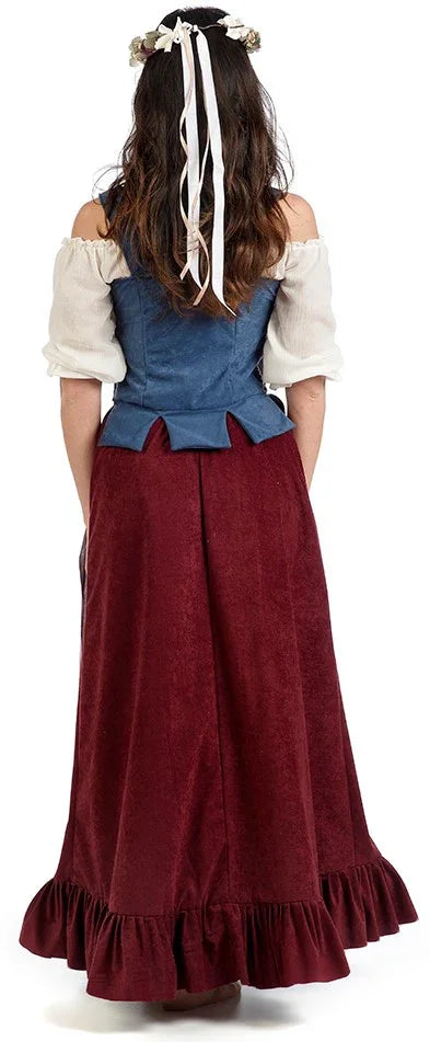 Disfraz de Mesonera Medieval Azul para Mujer Taberneras y Campesinas Medievales Limit Sport