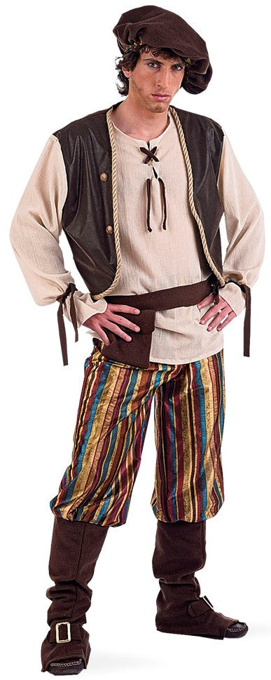 Disfraz de Tabernero Medieval con Gorro para Hombre Campesinos y Posaderos Medievales Limit Sport