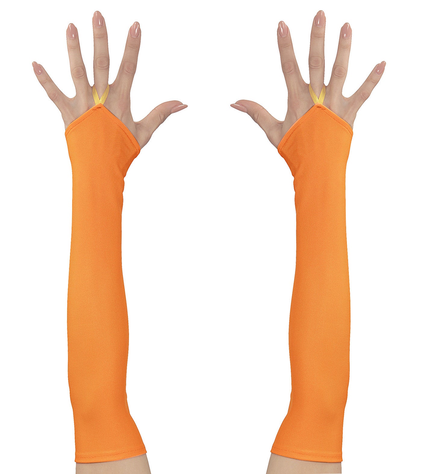 Guantes Naranja Neón Largos sin Dedos Guantes Widmann