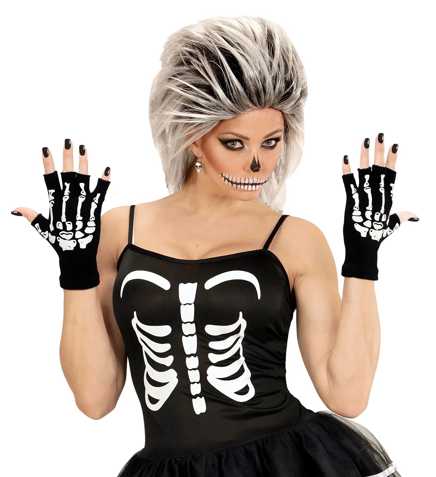 Guantes de Esqueleto sin Dedos Esqueletos Widmann