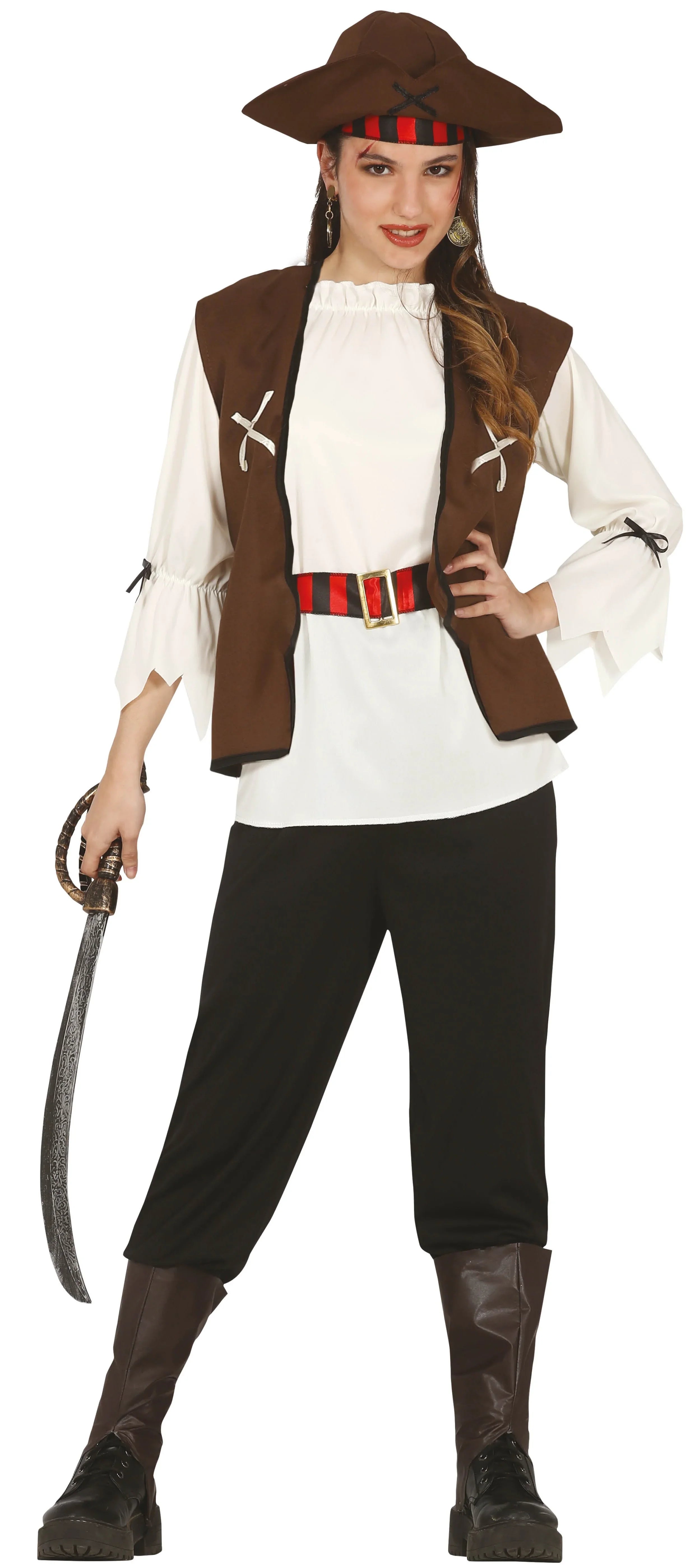 Disfraz de Pirata Corsaria para Adolescente Pirata Guirca