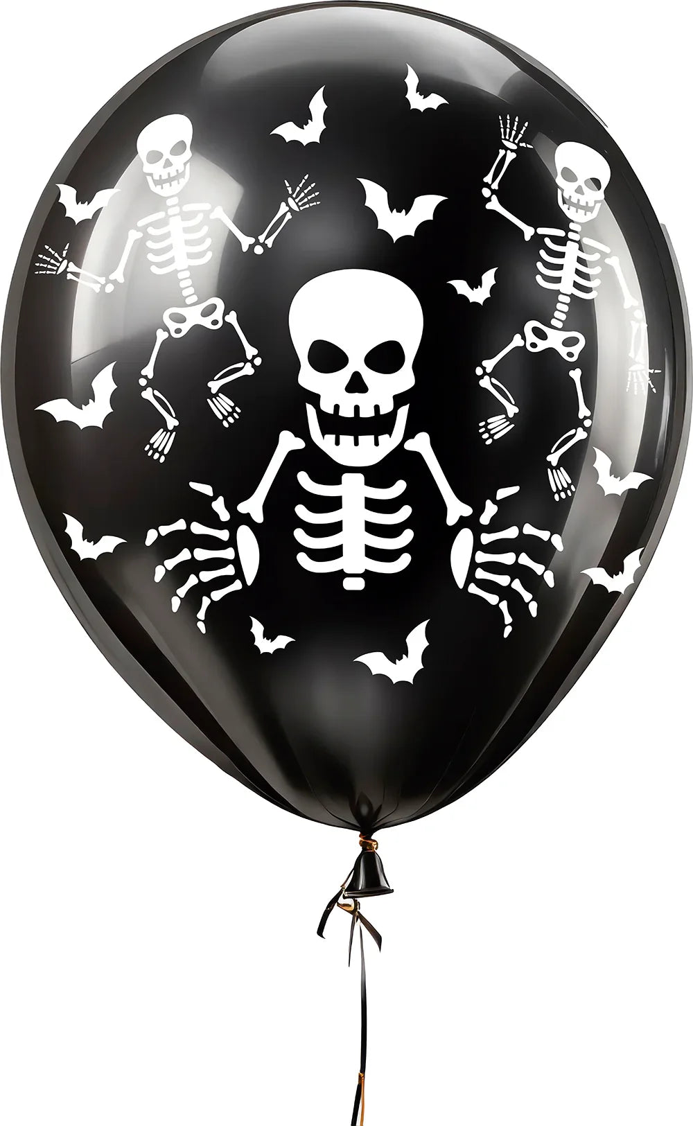 Pack de 10 Globos Negros con Esqueletos Globos de Halloween Guirca