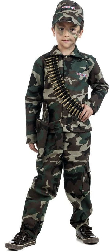 Disfraz de Soldado con Camuflaje Militar para Niño Militares y Soldados Infantiles Limit Sport