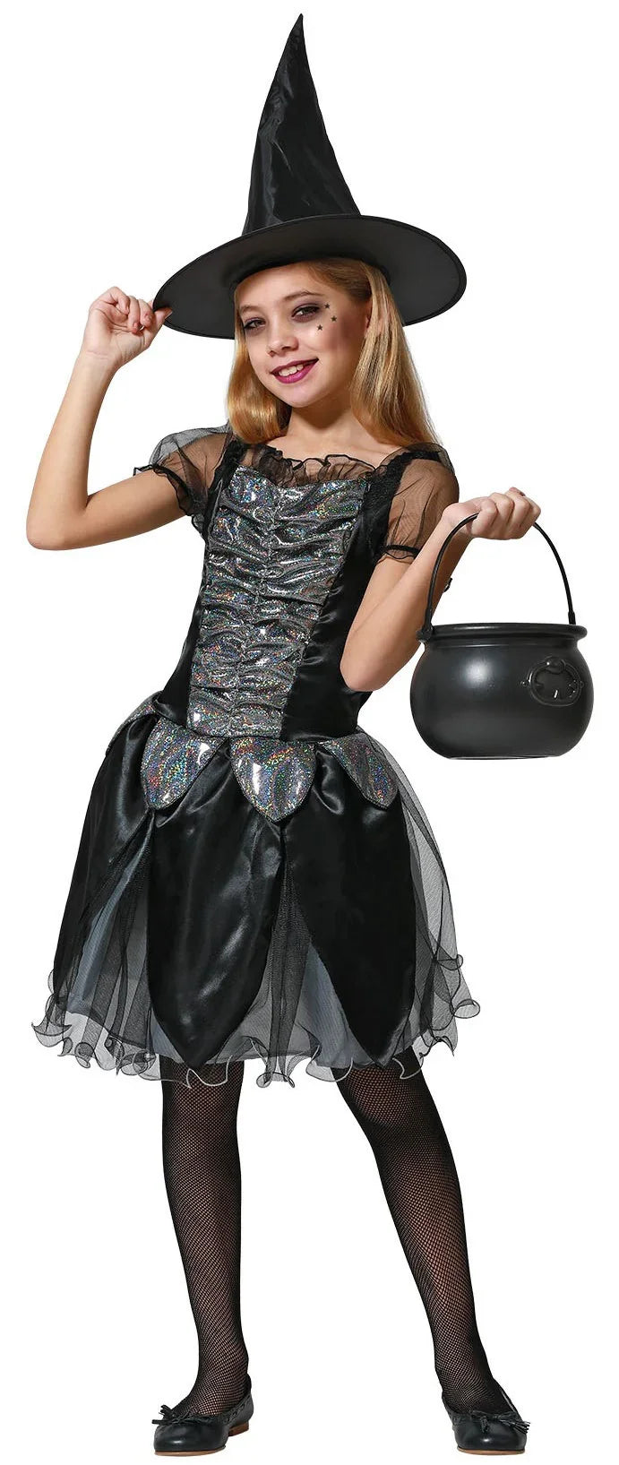 Disfraz de Niña Bruja Elegante con Sombrero Comprar Online