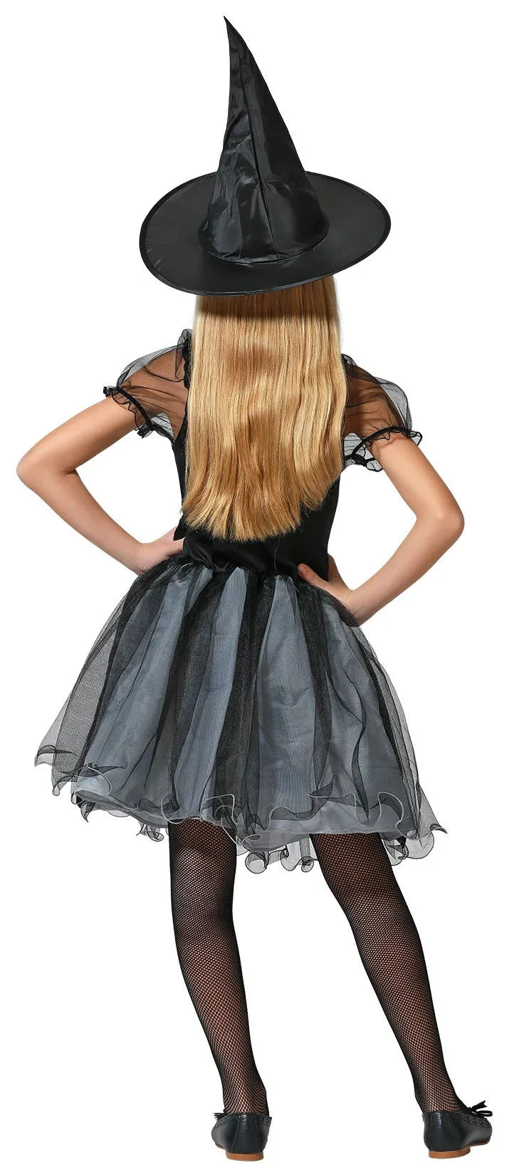Disfraz de Niña Bruja Elegante con Sombrero Halloween Infantiles Atosa