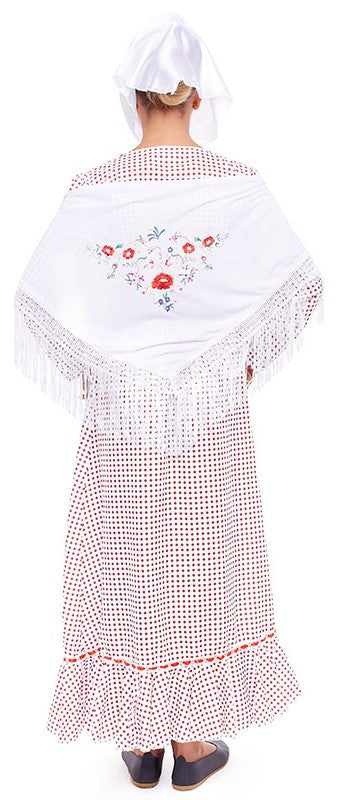 Disfraz de Chulapa Blanca con Lunares Rojos para Niña Chulapos y Chulapas Infantiles Partilandia