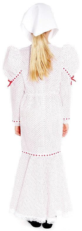 Disfraz de Chulapa Madrileña Blanca con Lunares para Niña Chulapos y Chulapas Infantiles Partilandia