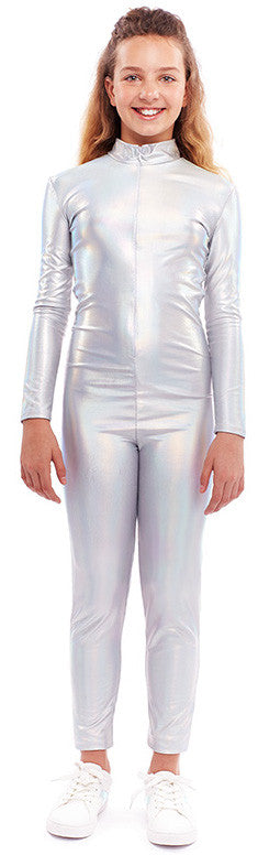 Malla de Cuerpo Entero Plateada Metalizada Infantil Mallas y Maillots Partilandia