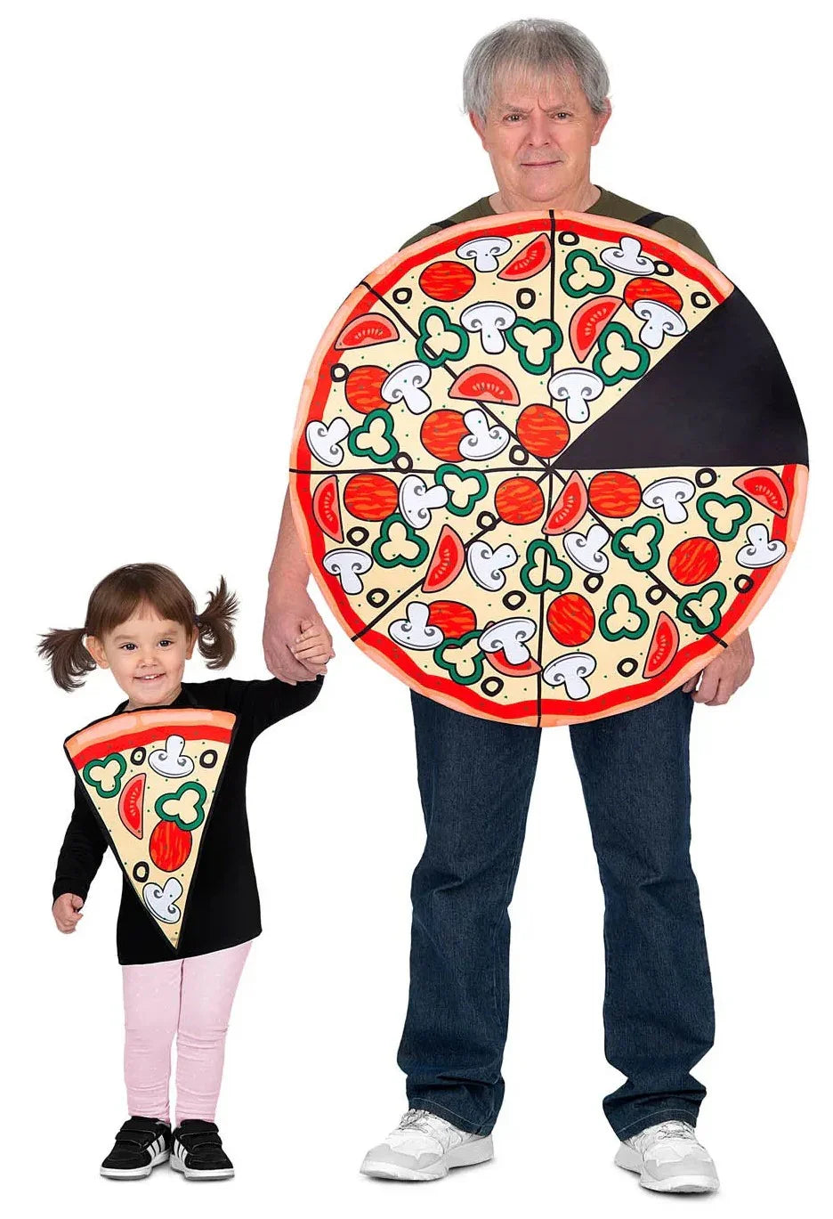 Disfraz de Pizza y Porción para Adulto y Niño Bebida y Comida Viving