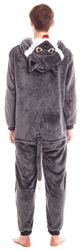 Disfraz de Lobo Gris de Peluche para Adulto Lobo Partilandia