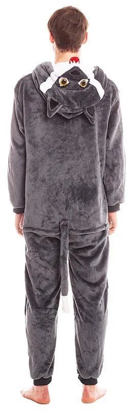 Disfraz de Lobo Gris de Peluche para Adulto Lobo Partilandia