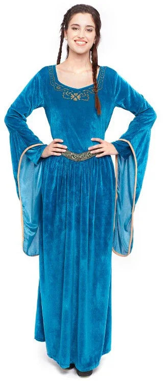 Disfraz de Dama Medieval Azul para Mujer Medieval Partilandia