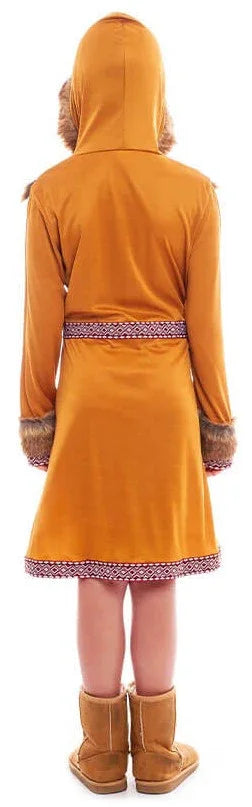 Disfraz de Esquimal del Polo Norte Marrón para Niña Esquimales Infantiles Partilandia