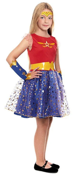 Disfraz de Wonder Lady Corto para Niña Wonder Woman Partilandia