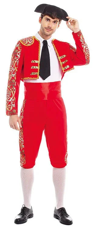 Disfraz de Torero Rojo para Hombre Sevillanas, Cordobeses, Toreros y Rumberos Partilandia