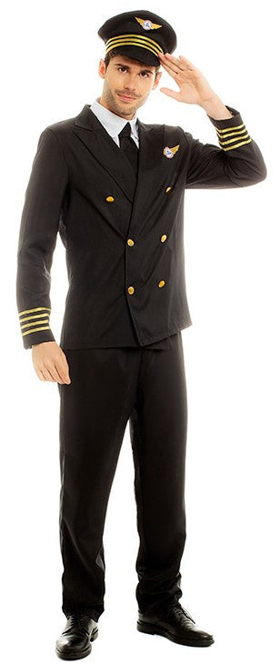 Disfraz de Piloto de Avión Comercial para Adulto Pilotos y Aviadores Partilandia