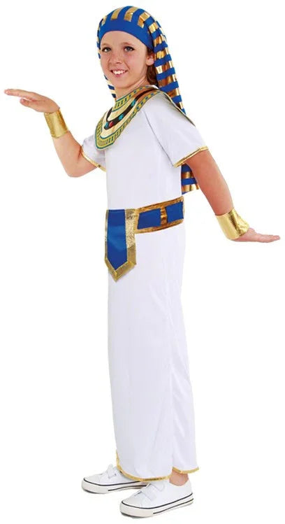 Disfraz de Faraón Egipcio Azul para Niño Egipcios Infantiles Partilandia
