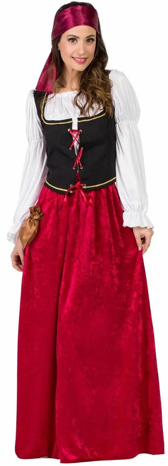 Disfraz de Tabernera Medieval para Mujer Medieval Kimokawaii