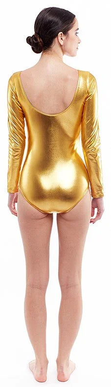 Body Dorado Metalizado para Mujer Mallas y Maillots Partilandia
