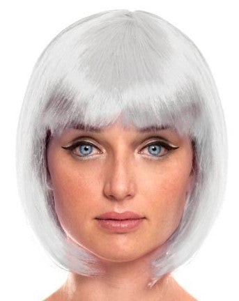 Peluca Blanca Estilo Bob Pelucas Blancas Partilandia
