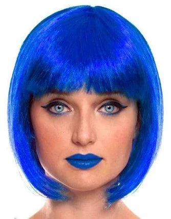 Peluca Azul Estilo Bob Pelucas Azules Partilandia