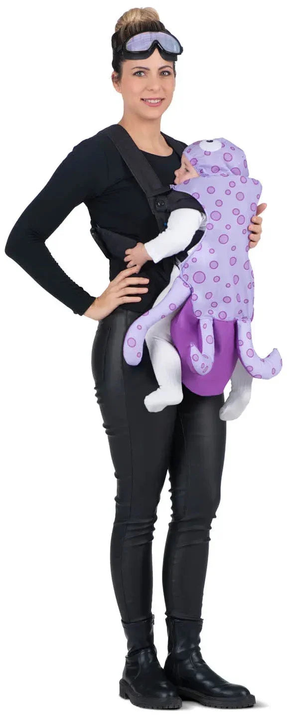 Disfraz de Buceador con Pulpo Cubremochila para Bebé y Adulto Pulpo Viving