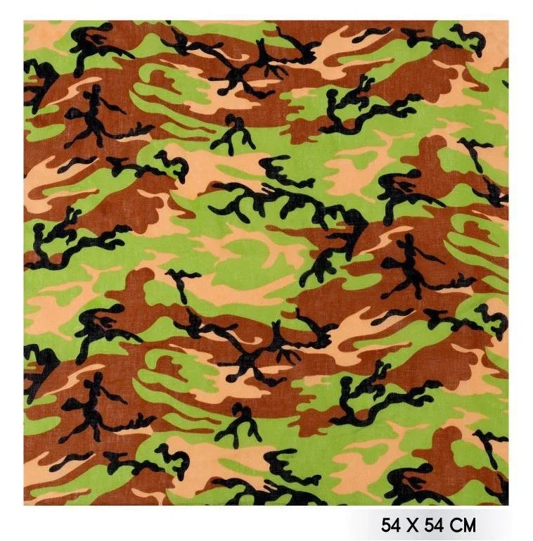 Pañuelo Bandana Militar de Camuflaje Verde Pañuelos y Bandanas Partilandia