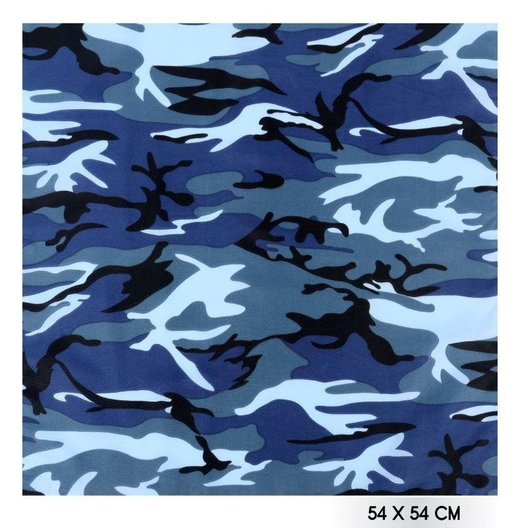 Pañuelo Bandana Militar de Camuflaje Azul Pañuelos y Bandanas Partilandia