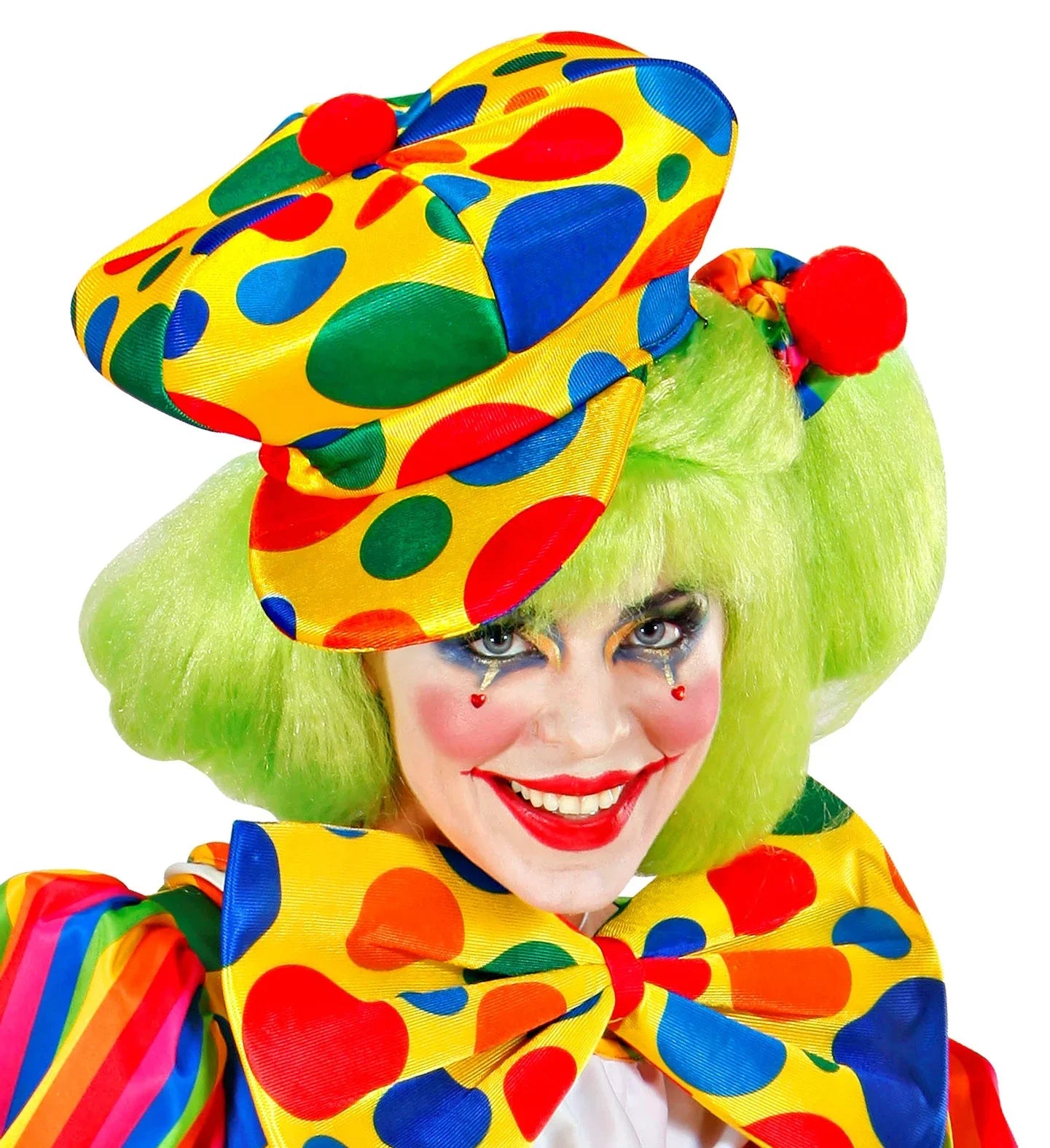 Gorra de Payaso con Lunares de Colores COMPLEMENTOS Widmann