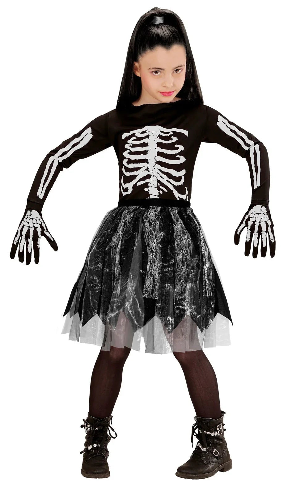 Falda Negra de Halloween para Niña Accesorios Halloween Widmann