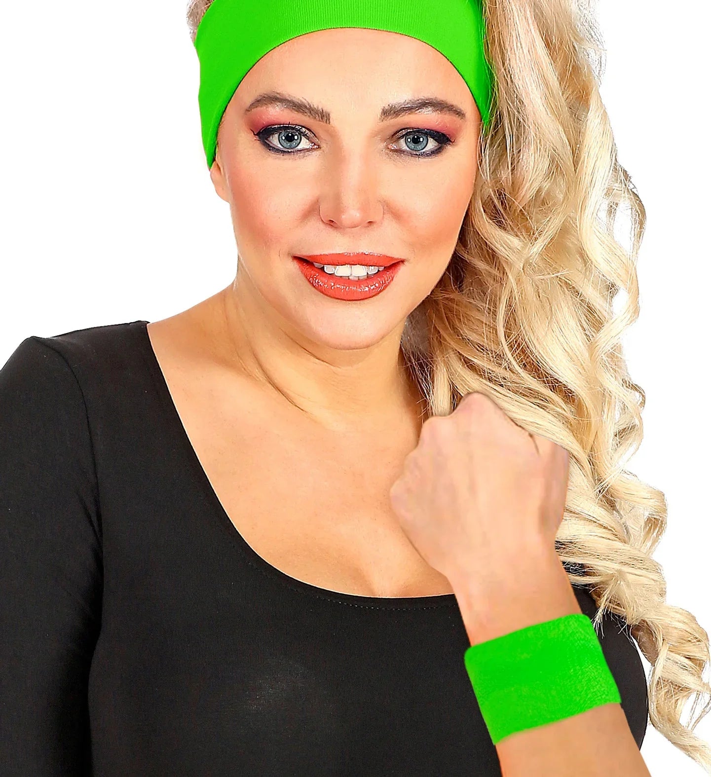 Muñequeras Verdes Neón Años 80 Años 80 Widmann