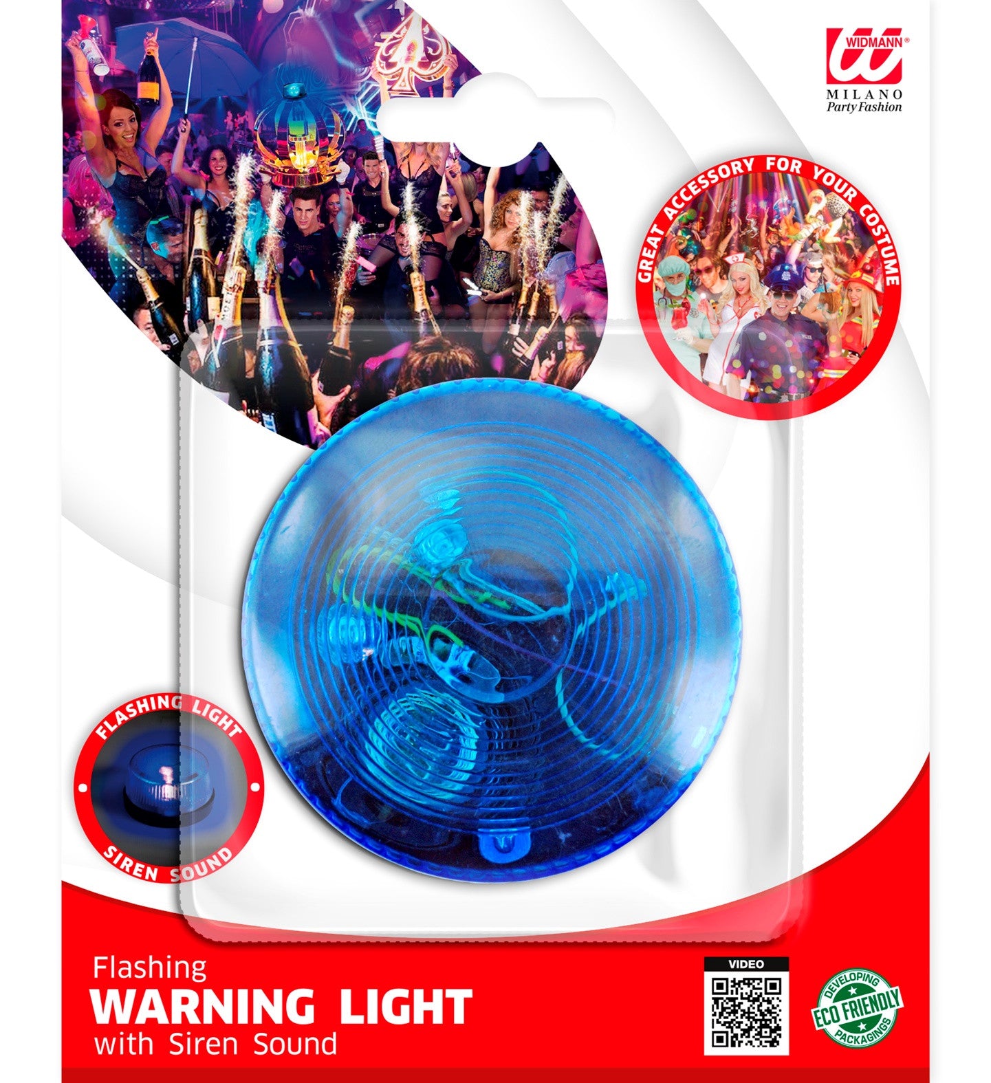 Luz Azul Parpadeante de Emergencia con Sirena Policías y Presos Widmann