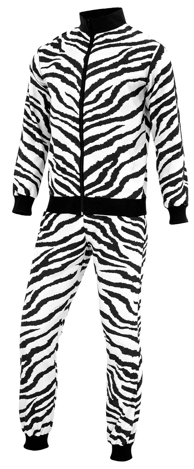 Disfraz Chándal con Estampado de Cebra para Adulto Chándales de Táctel Años 80 Widmann