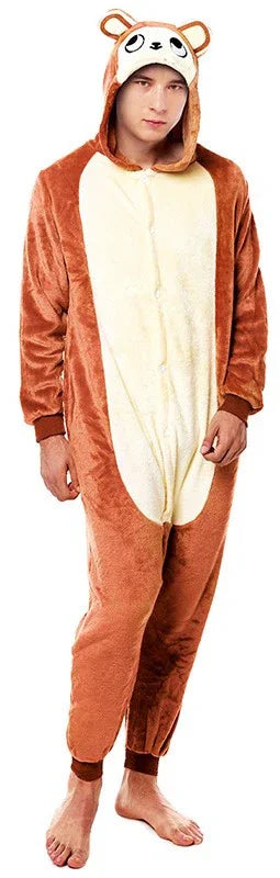 Disfraz de Mono Pijama de Peluche para Adulto Mono y Gorila Partilandia