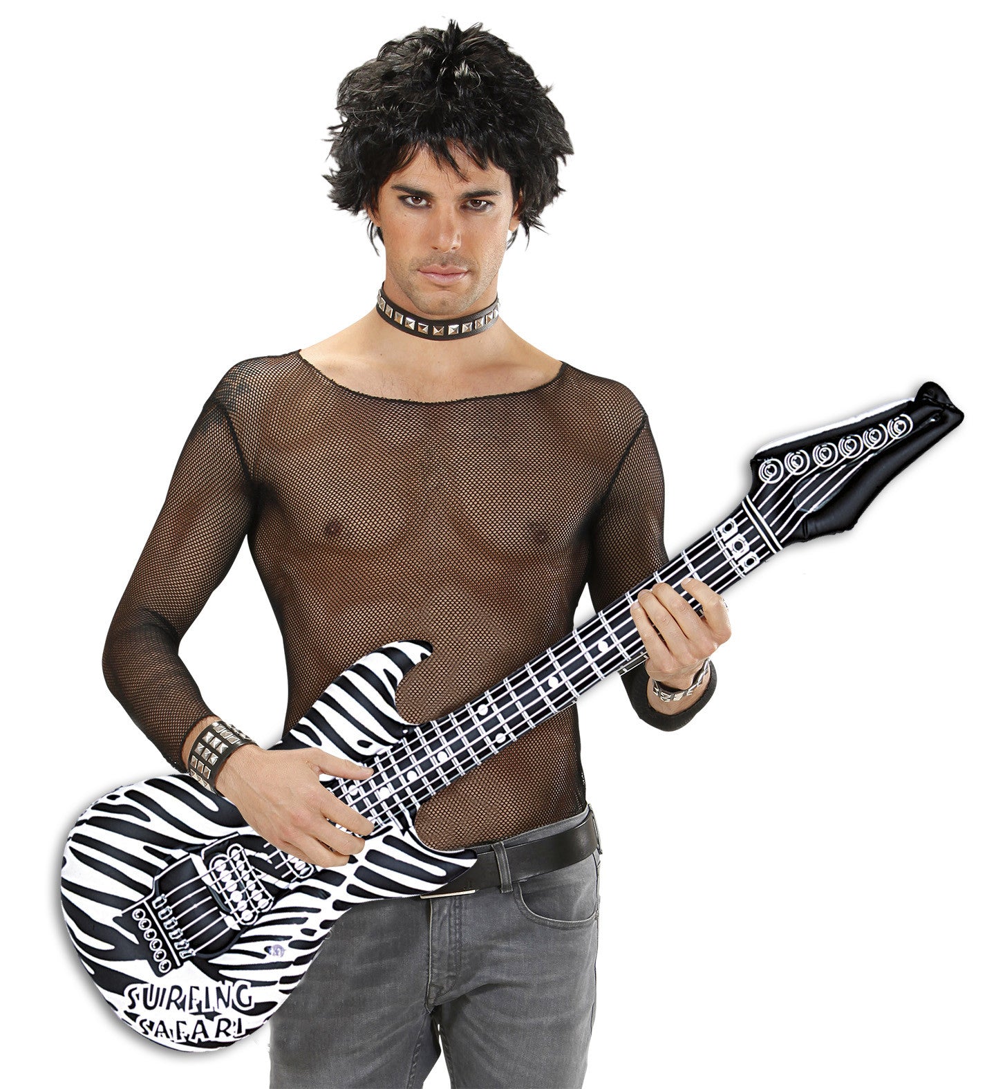 Guitarra Eléctrica Hinchable de Cebra Complementos Rockeros y Moteros Widmann