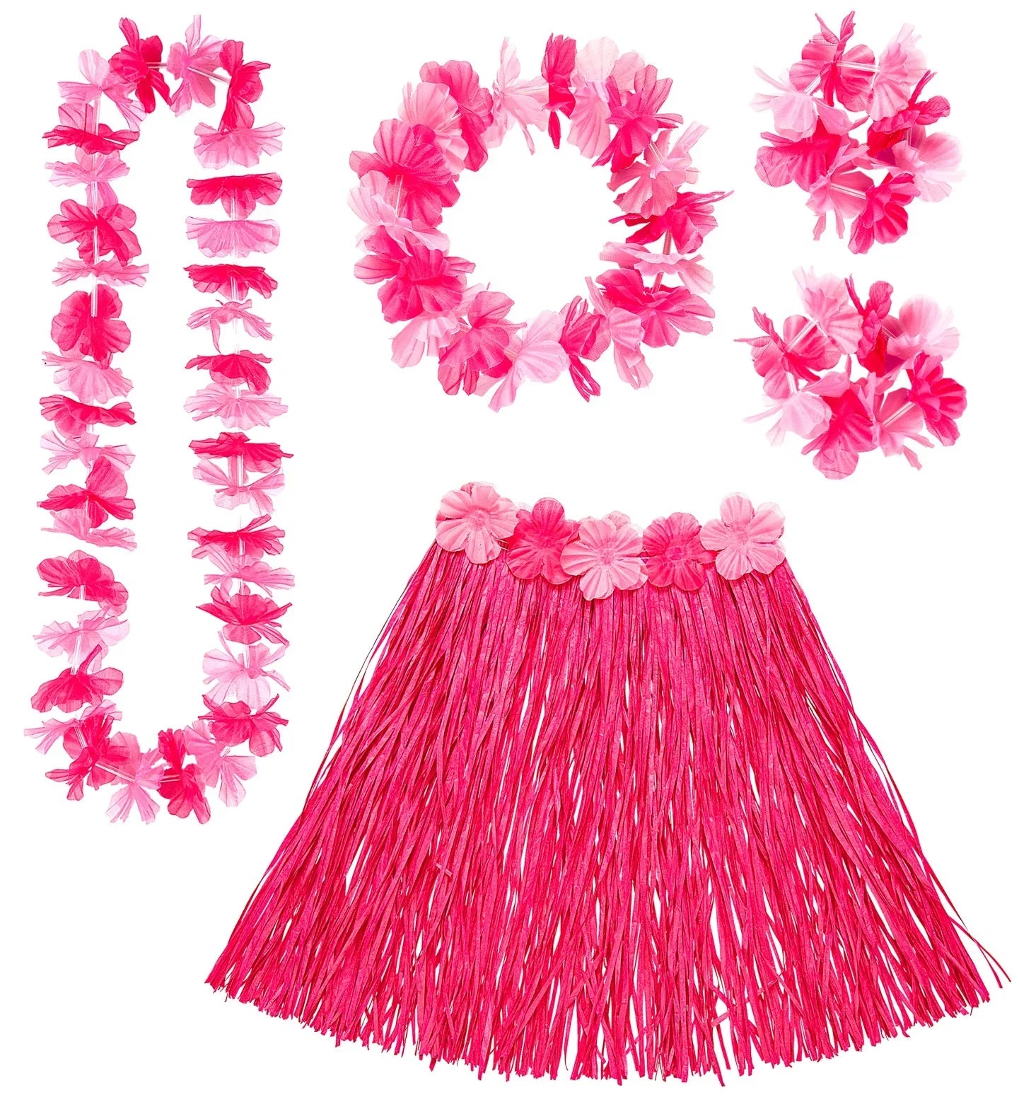 Kit Hawaiano Rosa Complementos Hawaianos Widmann