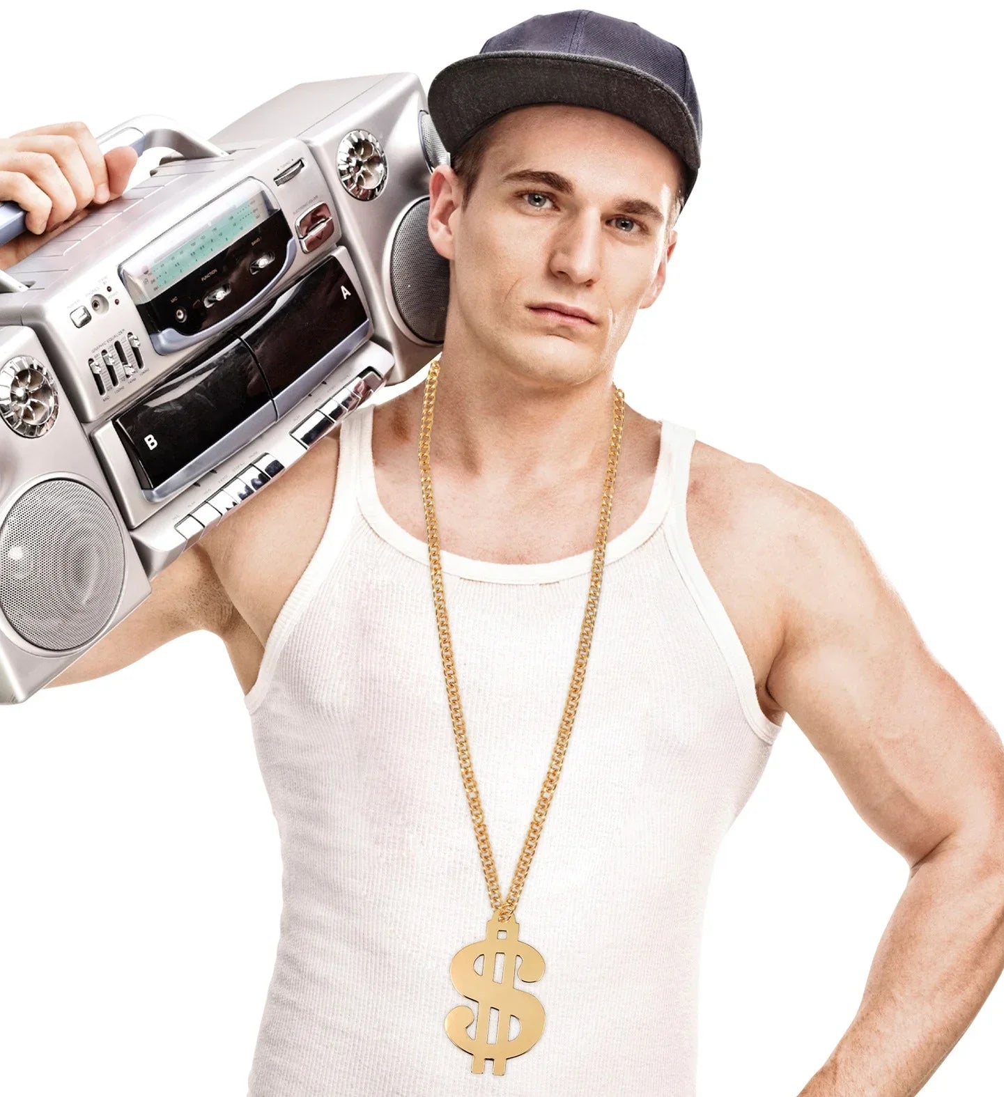 Collar con el Símbolo del Dólar Dorado Metálico Collares, Colgantes y Gargantillas Widmann