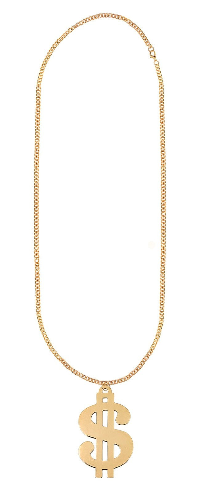 Collar con el Símbolo del Dólar Dorado Metálico Collares, Colgantes y Gargantillas Widmann