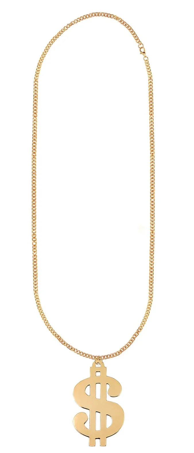 Collar con el Símbolo del Dólar Dorado Metálico Collares, Colgantes y Gargantillas Widmann