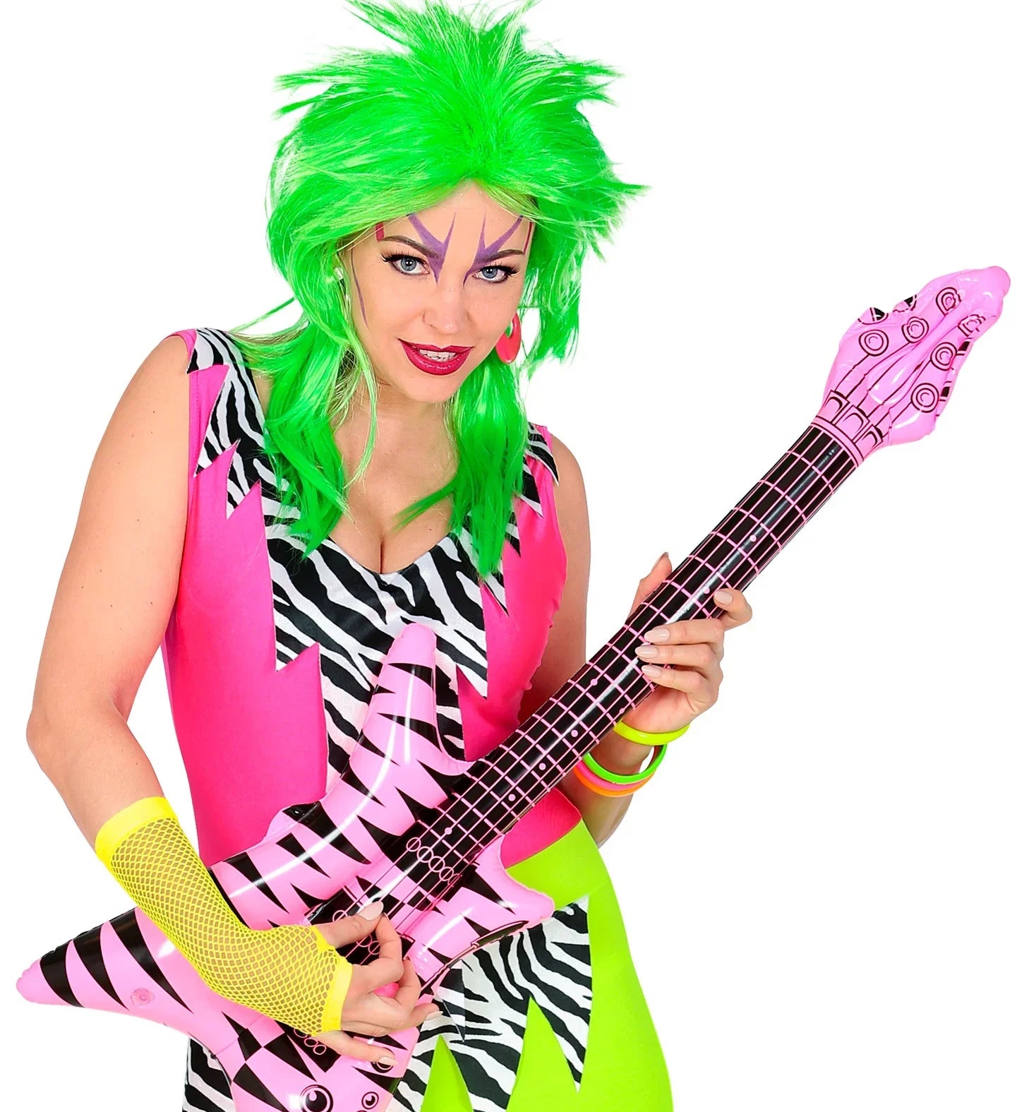 Guantes de Red Amarillo Neón Largos sin Dedos Guantes Widmann