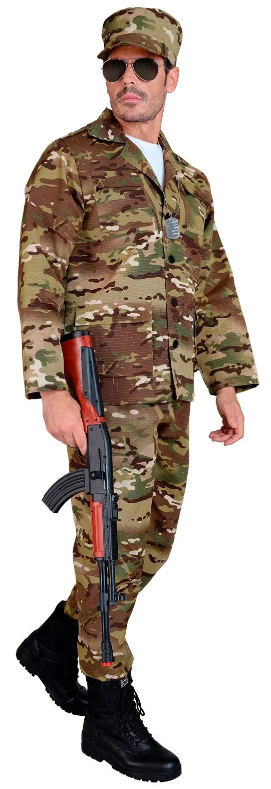 Disfraz de Soldado Militar para Hombre Camuflaje Widmann
