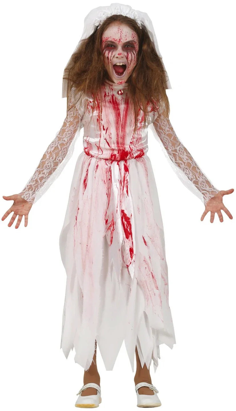 Disfraz de Novia Sangrienta para Niña Novias Cadáver Guirca