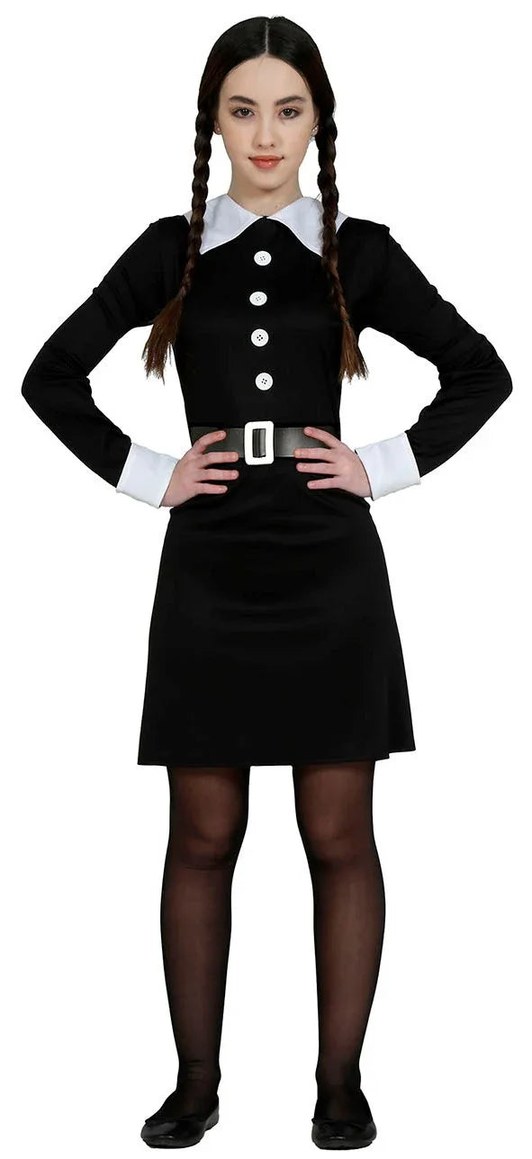 Disfraz de Miércoles para Niña Miércoles Addams Guirca