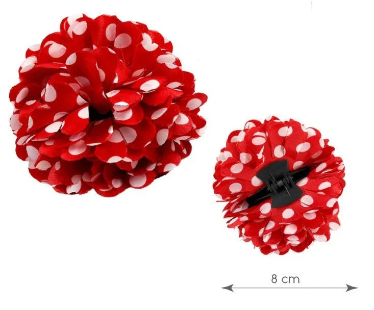 Flor de Sevillana Roja con Lunares Blancos Sevillanas Partilandia