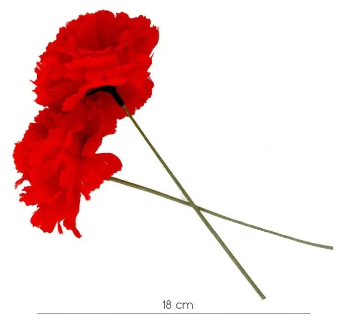 Clavel Rojo con Tallo Flores Partilandia