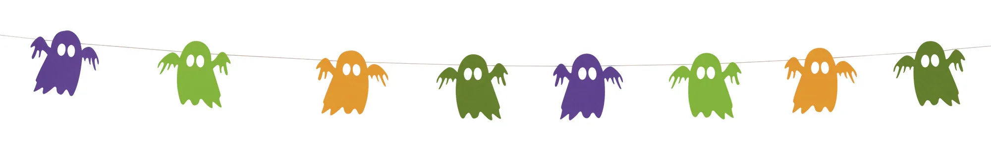 Guirnalda con Fantasmas de Colores de Fieltro Guirnaldas de Halloween Rubies