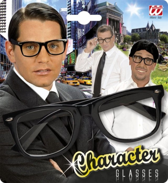 Gafas de pasta negra con cristal transparente Gafas Widmann
