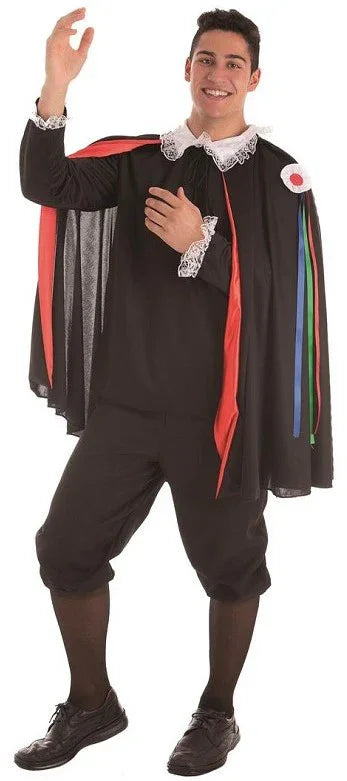 Disfraz de Tuno con Capa para Hombre Cantantes y Músicos Llopis